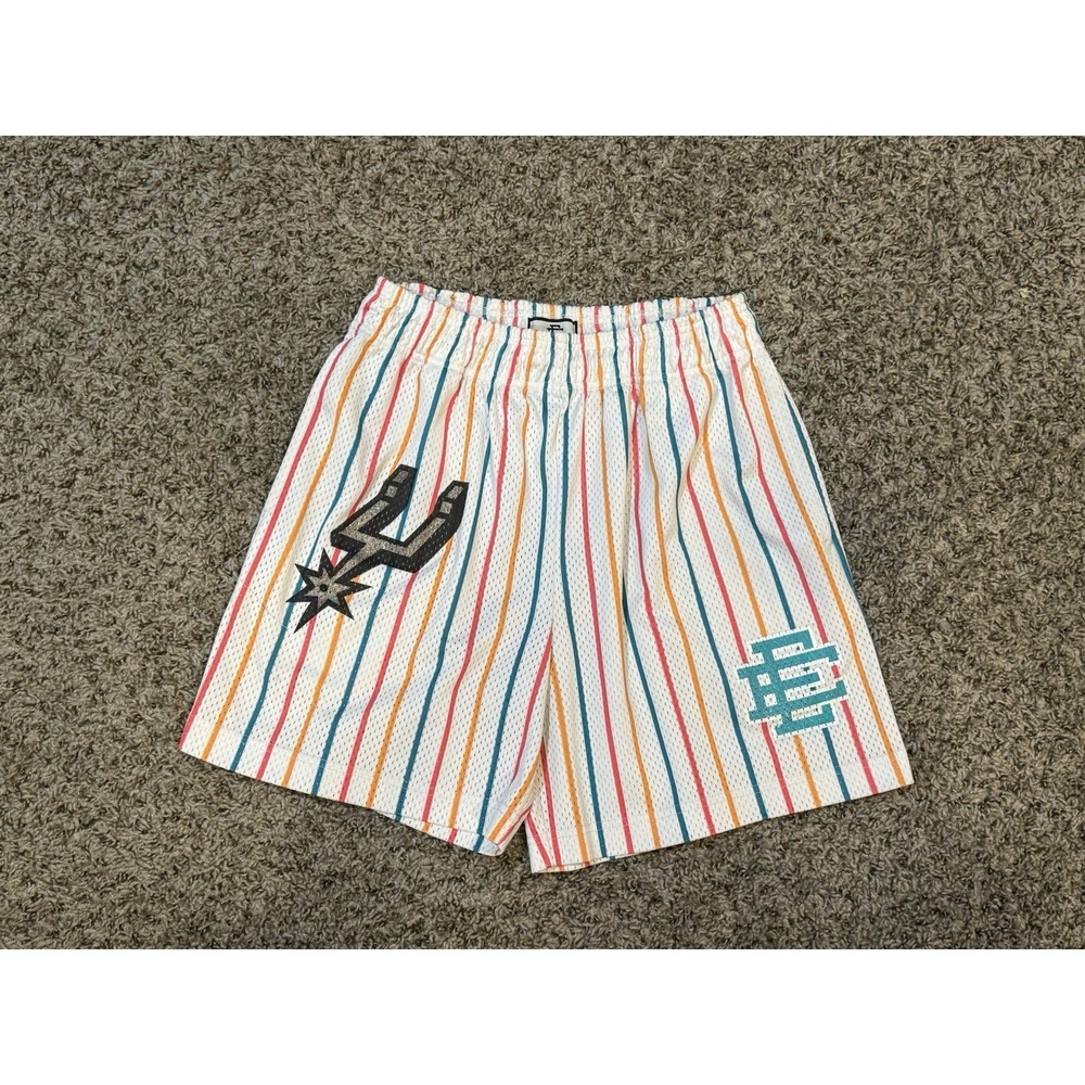 Eric Emanuel San Antonio Spurs Shorts Size Medium RARE PRINT